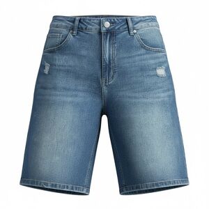 Flamingals Bermuda Jean Shorts Denim Blue Size XL